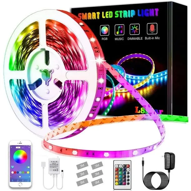 Strip Light RGB Multi Color With Adopter And Remote | Daraz.com.bd