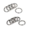 10 Pcs Stainless Steel Webbing Strapping Welded O Rings, 5 Pcs 40Mm X 5Mm & 5 Pcs 20Mm X 3Mm - Silver. 