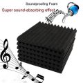 12 Pcs Acoustic Foam Board,Studio Wedge Tile,Acoustic Foam Soundproof Pyramid Studio Treatment Wall Panel 2.5X30X30cm. 