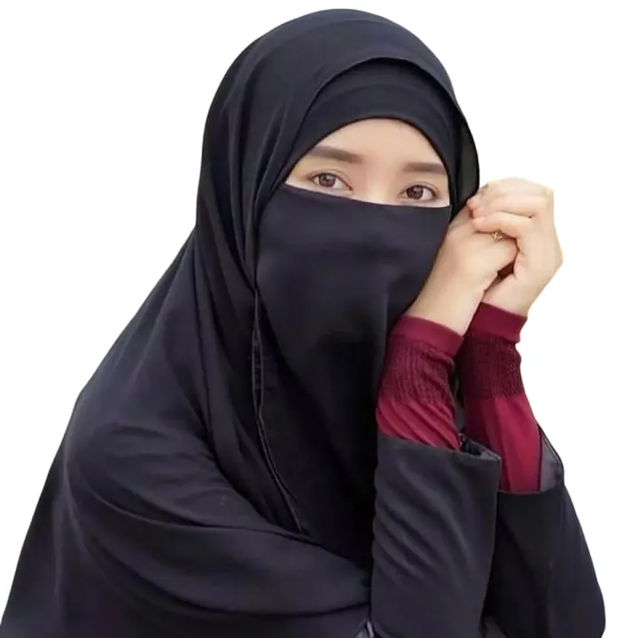 2%20Face%20Instant%20Ready%20Hijab%20For%20Woman%20%20With%20Niqab%20-%20Image%202