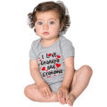 Pure Cotton I Love Mom Newborn Rompers I Love Dad Baby Romper Twins Matching Bodysuit Summer for 0-24 Months Baby Clothes. 