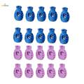 10pcs Bungee Cord Lock End Spring Stop Toggle Stoppers Blue. 