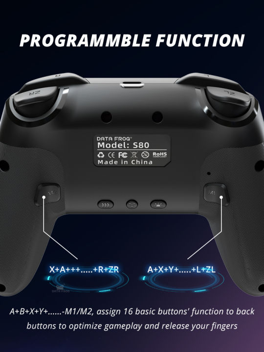 Data%20Frog%20S80%20Wireless%20Controller%20For%20Nintendo%20Switch%20OLED/LITE/PC%20Console%20Pro%20Gamepad%20with%20Programmable%20Turbo%20Function%20-%20Image%205