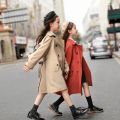 Fashion Baby Girl Boy Trench Jacket Toddler Teens Windbreak Coat Khaki Red Long Spring Autumn Child Dust Coat Clothes 3-12Y. 