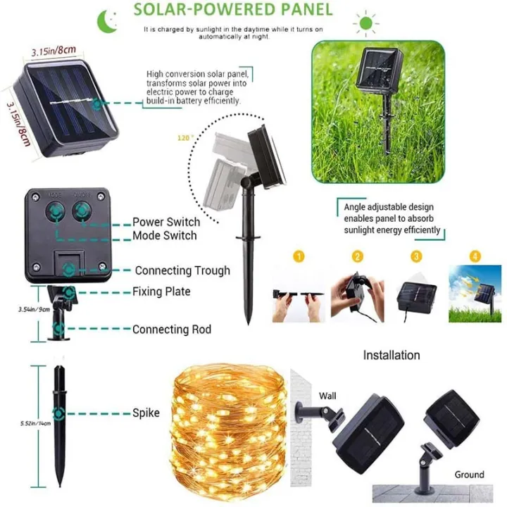 Outdoor%20Solar%20String%20Lights%201/2%20Pack%20Waterproof%20Solar%20Powered%20Fairy%20Lights%208%20Modes%20Solar%20Copper%20Wire%20Fairy%20Lights%20for%20Xmas%20Patio--1Pack-Purple--USB-3M%2030LED%20-%20Image%208