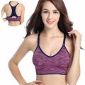 Women Sports Yoga Bra breathable quick dry Top Shockproof Cross Back Push Up fitness active Bra Gym Running Bra. 