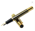 Dikawen Premium 8038 Gold Plated Designer Metal Body Stylish Gift Fountain Pen. 