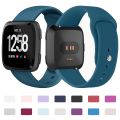 For Fitbit Versa 2 / Fitbit Versa / Fitbit Versa Lite Solid Color Silicone Watch Band, Size:L(White). 