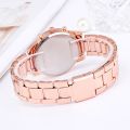 Gold Women Watch Geneva Classic Stainless Steel Women's Watch Fashion Rhinestone Quartz Watches Wristwatch for Woman Girls. 