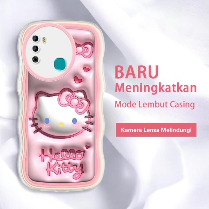 FELMYST Case For Infinix Hot 9 Play Hot Ins Cartoon Cute Hello Kitty Mobile Phone Casing Shockproof Soft Back Cover for Girl
