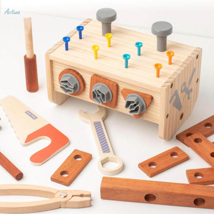 Tool Set Fine Motor skills gift Creative Wooden Tool Box for Kids