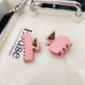 P Family Inverted Triangle Color Alloy Claw Women's 2024 New end Light Luxury High Horsetail Hair Accessories Shark Clip. 