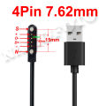 2Pin 4mm 7.62mm 4Pin Smartwatch Charge Cable Black White Strong Magnetic USB Charging Cord Rope 99% Universal for Smart Watch. 
