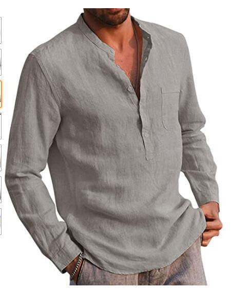 men's%20long%20sleeve%20V-neck%20leisure%20loose%20linen%20shirt%20with%20pocket%20fashion%20casual%20shirt%20-%20Image%207