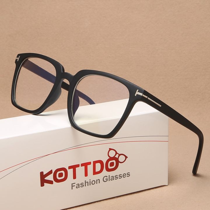KOTTDO Classic Anti-blue Light Computer Eye Glasses Frames for Men Vintage Square Plastic Glasses Frame Women 2022