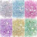 4g Sparkly Dot Laser Nail Art Glitter Bright Holographic Sequins Mirror Chunky Flakes 3D Mixed Paillette Manicure DIY Supplies. 