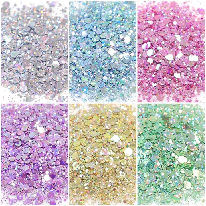 4g%20Sparkly%20Dot%20Laser%20Nail%20Art%20Glitter%20Bright%20Holographic%20Sequins%20Mirror%20Chunky%20Flakes%203D%20Mixed%20Paillette%20Manicure%20DIY%20Supplies%20-%20Image%204