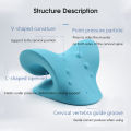 Massage Pillow Neck Stretcher Cervical Traction Portable Chiropractic Cervical Relaxer Traction Device Shoulder Relaxer Back Neck Massage Support Neck Curve Corrector for Cervical Pain Relief Muscle Relax. 