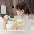 Long Handle back scrubber for shower Lightweight Single Piece Non-slip shower brush Soft Hair Doubleside bath brush long handle for shower for Home Bathroom Body Care Adults Skin Exfoliation Personal Hygiene.