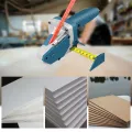 Gypsum Board Cutting Tool Drywall Cutting Artifact Tool with Tape Measure Woodworking Scribe Cutting Board Tools. 