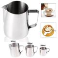 350ml/600ml/900ml Coffee Milk Frothing Jug Latte Art Milk Frother Pitcher Stainless Steel Measurement Jug Espresso Barista Tool Coffee Accessories.