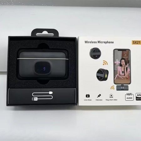 SX21%20Wireless%20Microphone%20Same%20as%20Hollyland%20Lark%20M2.%20Interview,%20Live%20Broadcast,%20Audio%20Video%20Recording%20Clip%20on%20Collar%20Microphone.%20Noise%20Reduction%20Lavalier%20Lapel%20Mini%20Microphone%20-%20Image%204
