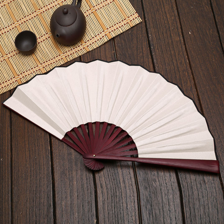 Folding%20Fan%20Anti-ben%2010%20Inches%20Faux%20Silk%20Cloth%20Handheld%20Chinese%20Fan%20-%20Image%203