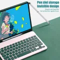 For Samsung Tab Case Keyboard S6 Lite,A8 10.5'',S9 FE,A9 Plus S7 S8 S9 11 S7 FE S8 S9+ FE Plus 12.4 Tablet Cover With Pen Slot. 