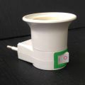 1PC Hot Sell Professional Practical White E27 LED Light Socket To EU Plug Holder Adapter Converter ON/OFF For Bulb Lamp.