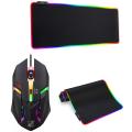 COMBO PACK RGB Mouse + RGB Mouse Pad Set, RGB Glowing Wired Gaming  Mouse Combos For Desktop Laptop PC Gamer. 