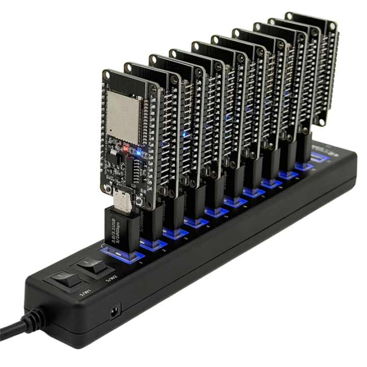 NerdMiner Hub 550KH/S Solo Miner 10x55K Miner Combo Kit Bitcoin BTC Miner Asic Mining Crypto Mining Station