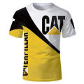 Men's T-shirt Caterpillar 3D summer 2023 3D image box men's avatar top casual fashion arm black pattern.