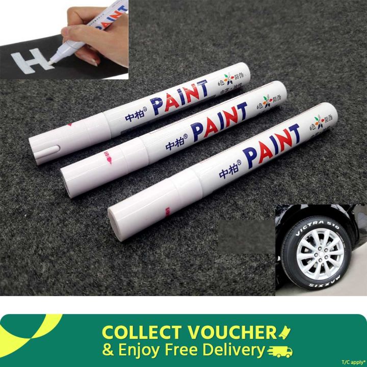White Marker Pen, Permanent oil based fast drying marker