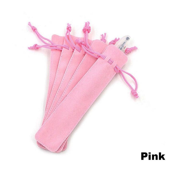 10Pcs School Supplies Stationery Pencil Case Sleeve Holder Plush Cloth Pen Bag Double-sided Thickened Office School Supplies Velvet Pen Pouch Sleeve