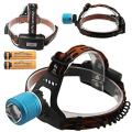 Rechargeable Led Headlight Dual Light Zoom Headlamp for using in OT Cycling BK Riding and fishing.
