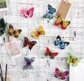5 PCS Two -layer Colorful luminous butterfly small night lamp flash simulation butterfly lamp Encounter.