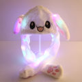1Pc Glowing Cute Bunny Ears Hat Jumping Rabbit Hat Glowing Ear Moving Bunny Hat Cartoon Cute Plush Hat Toys Gift Cologo. 