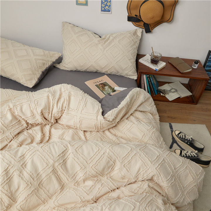 insStyle%20Korean%20Style%20Cut%20Flower%20Bedding%20Four-Piece%20Set%20Washed%20Cotton%20Spring%20and%20Autumn%20Bed%20Sheet%20Quilt%20Cover%20Dormitory%20Three-Piece%20Set4Fitted%20Sheet%20-%20Image%204
