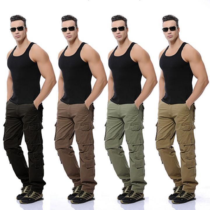 Mens%20Pants%20Loose%20%20tactical%20pants%20Multi-pocket%20trousers%20%20Solid%20color%20cargo%20pants%20for%20men%20pantalon%20homme%20Plus%2046%20-%20Image%206