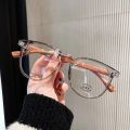 Anti Blue Light Student Women Glasses Retro Wooden Myopia Glasses Transparent Glasses Frame Flat Glasses Unisex.