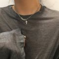 White Alloy Cross Necklace Pendants Necklaces Women Choker Jewelry Gifts.