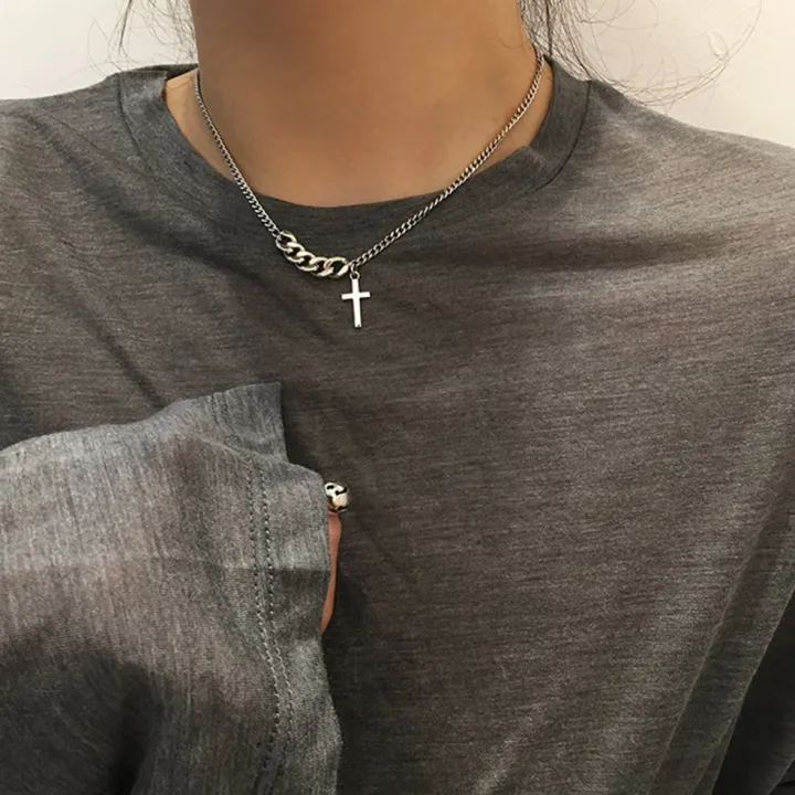 White%20Alloy%20Cross%20Necklace%20Pendants%20Necklaces%20Women%20Choker%20Jewelry%20Gifts%20-%20Image%205