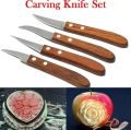 Wooden Mini Carving Cutter Set  Fruit and Vegetable Caving Tools. 