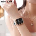 Sanda Women's Elegant Casual Business Square Diamond Quartz Watch SD1134-2.