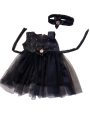 BLACK COLOUR PARTY DRESS FOR 0-12 YEARS GIRLS.
