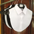 Women Men Cotton Fake Collar Blouse Vintage Solid Detachable Shirt Collar False Lapel Blouse Top Clothes Accessories.
