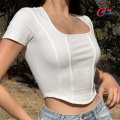 Trendy Cotton Crop Top Blouse for Women - Comfortable and Stylish.
