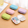 Travel Pill Organizer 8 Compartments Travel Medicine Box Portable Folding Small Pill Case Daily Pill Container. 