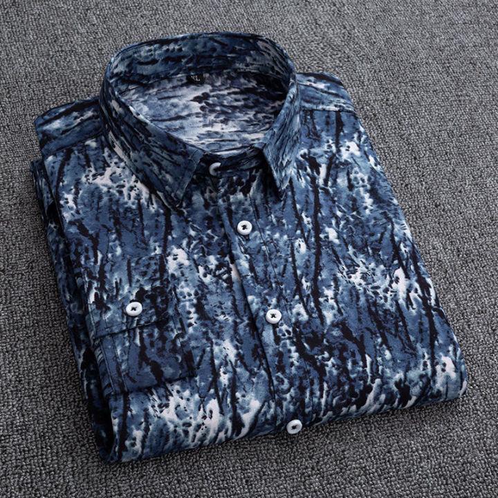 Mens%20Dress%20Shirts%20Striped%20Long%20Sleeve%20Spring%20Autumn%20Smart%20Casual%20Business%20Non-Ironing%20Slim%20Fit%20Formal%20Men's%20Shirt%20Blue%20White%20-%20Image%206