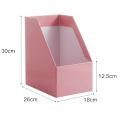2X Kraft Paper Magazine Rack Bookend Large Book Stand File Holder Foldable Documents Organizer Office Storage Rack.